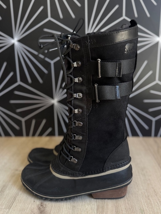 Sorel Conquest Carly Boots for Women for sale | eBay SOREL Conquest Carly II Black Tall Waterproof Duck Boots